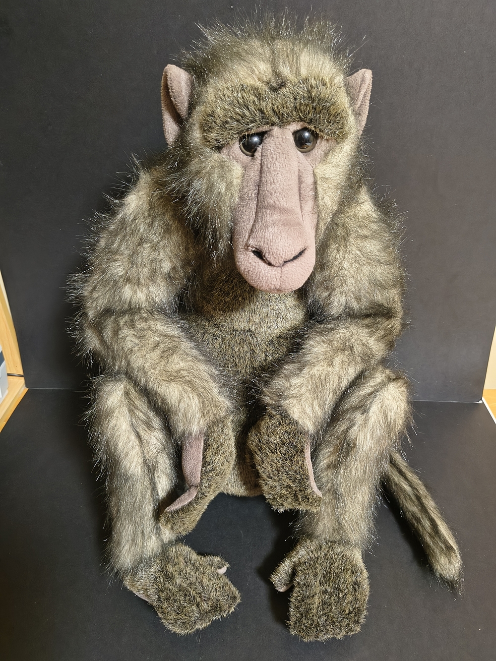 Large 20" E&J Prima Sitting Plush Baboon Stuffed Monkey Life Size Realistic